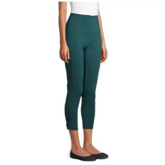 Time and Tru Skinny Fit Slim-Leg Flat Front Pant, Astro Teal - Picture 5 of 6